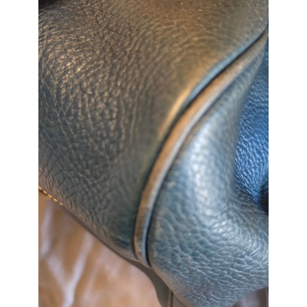 Dooney & Bourke Florentine Teal  Leather Satchel Crossbody Bag Tassel Handbag - Picture 8 of 10